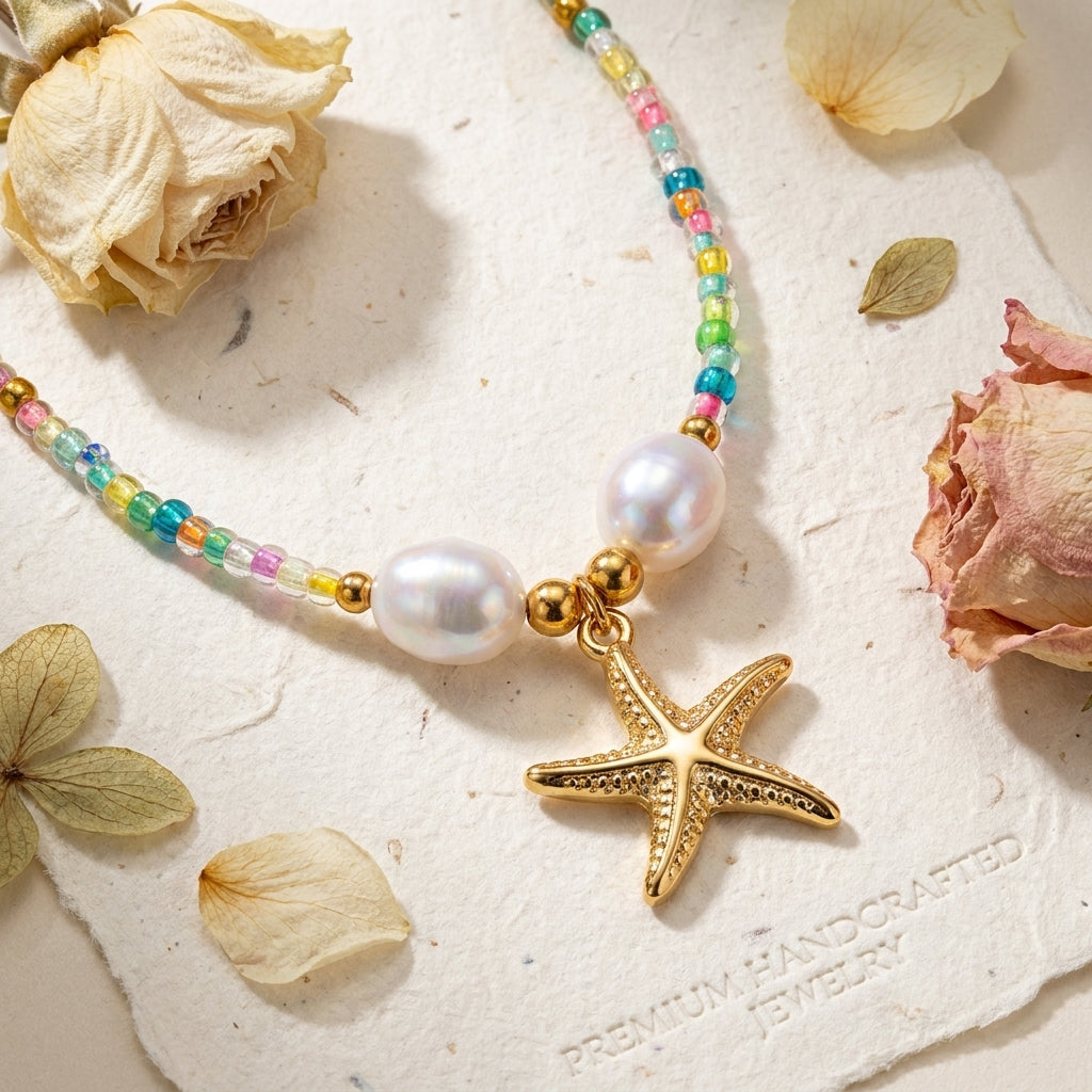 Natural Shell Beaded Necklace
