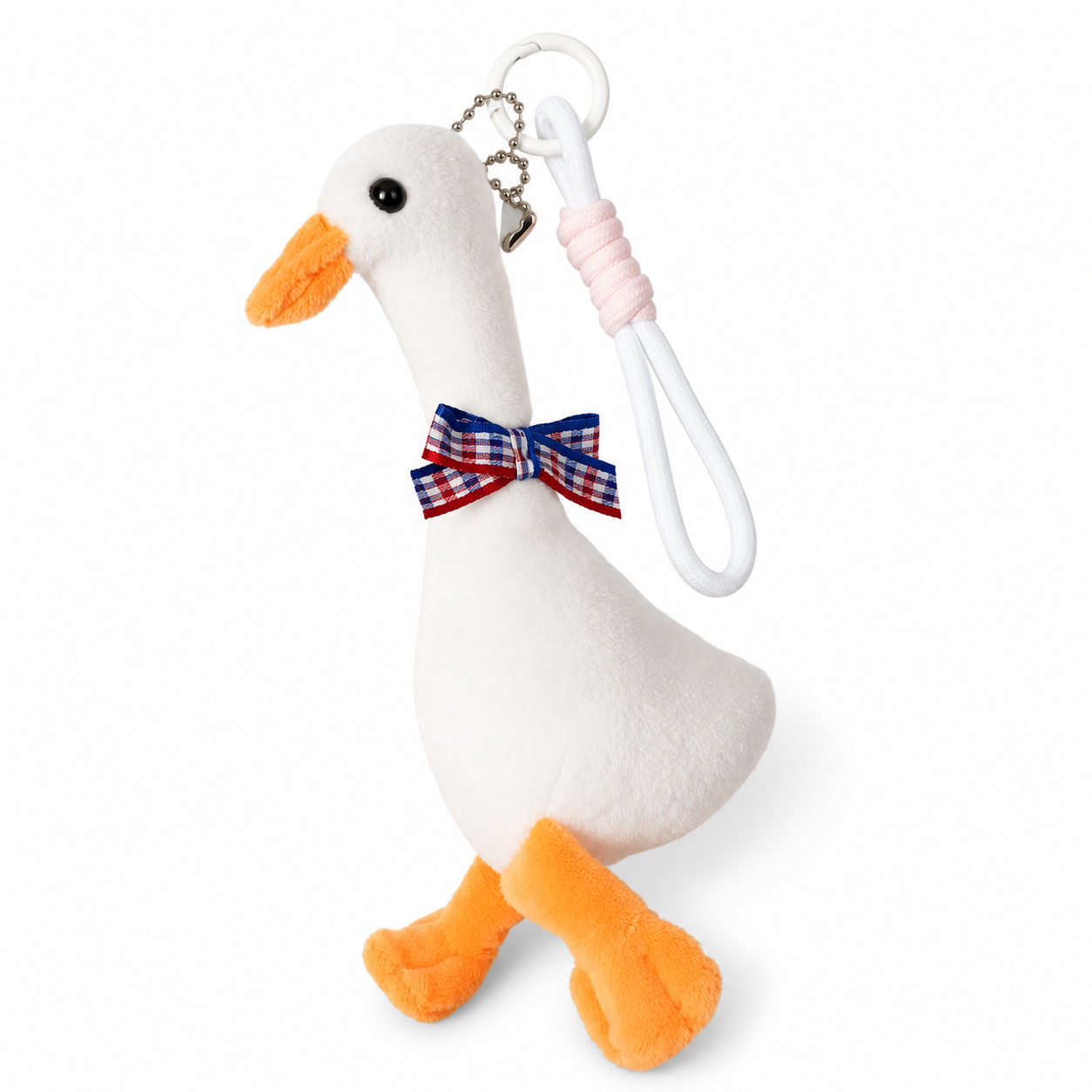 White Goose Plush Bag Charm