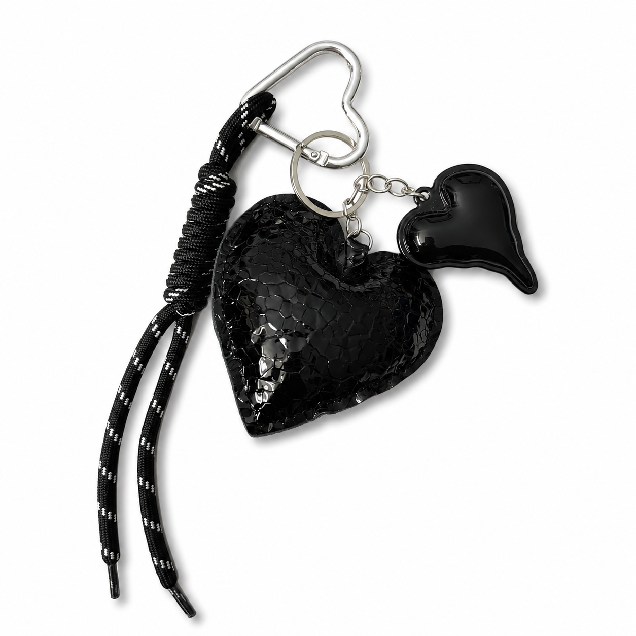 Black Heart Bag Charm