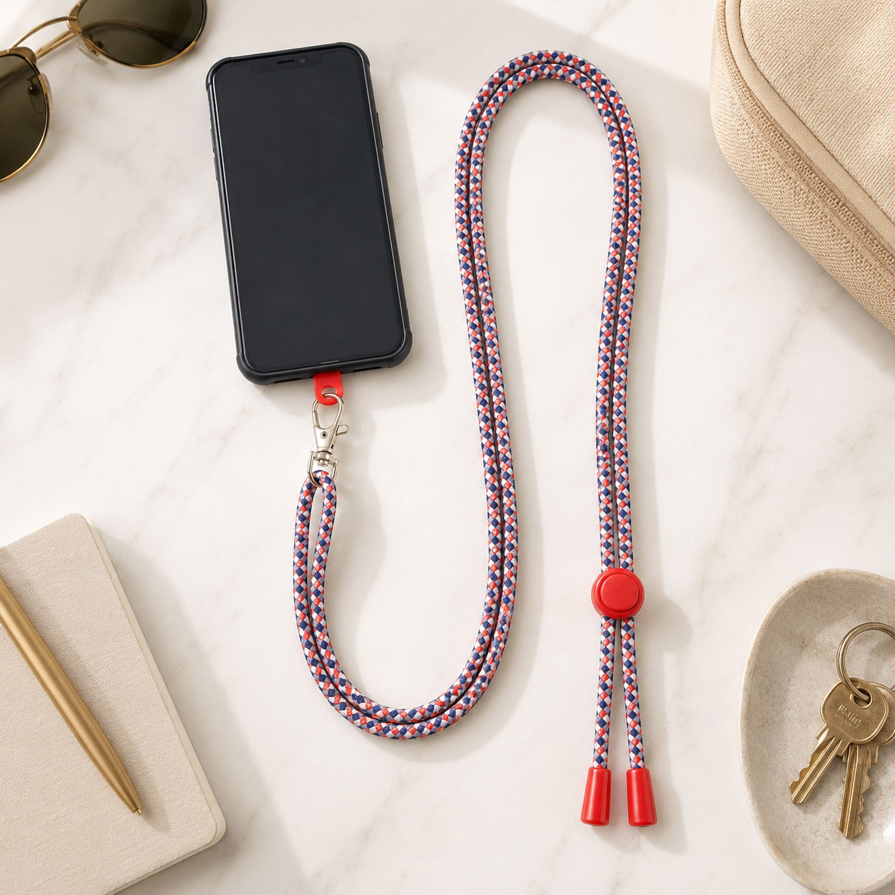 Red & Black Mobile Strap