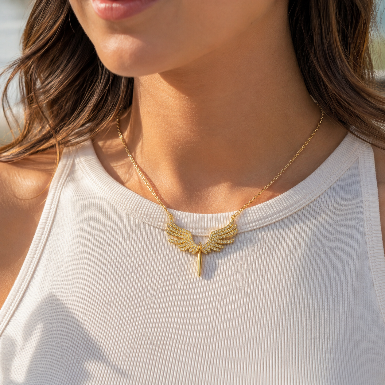 Golden Wing Necklace