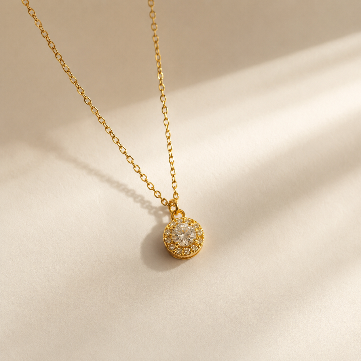 Gold Crystal Necklace