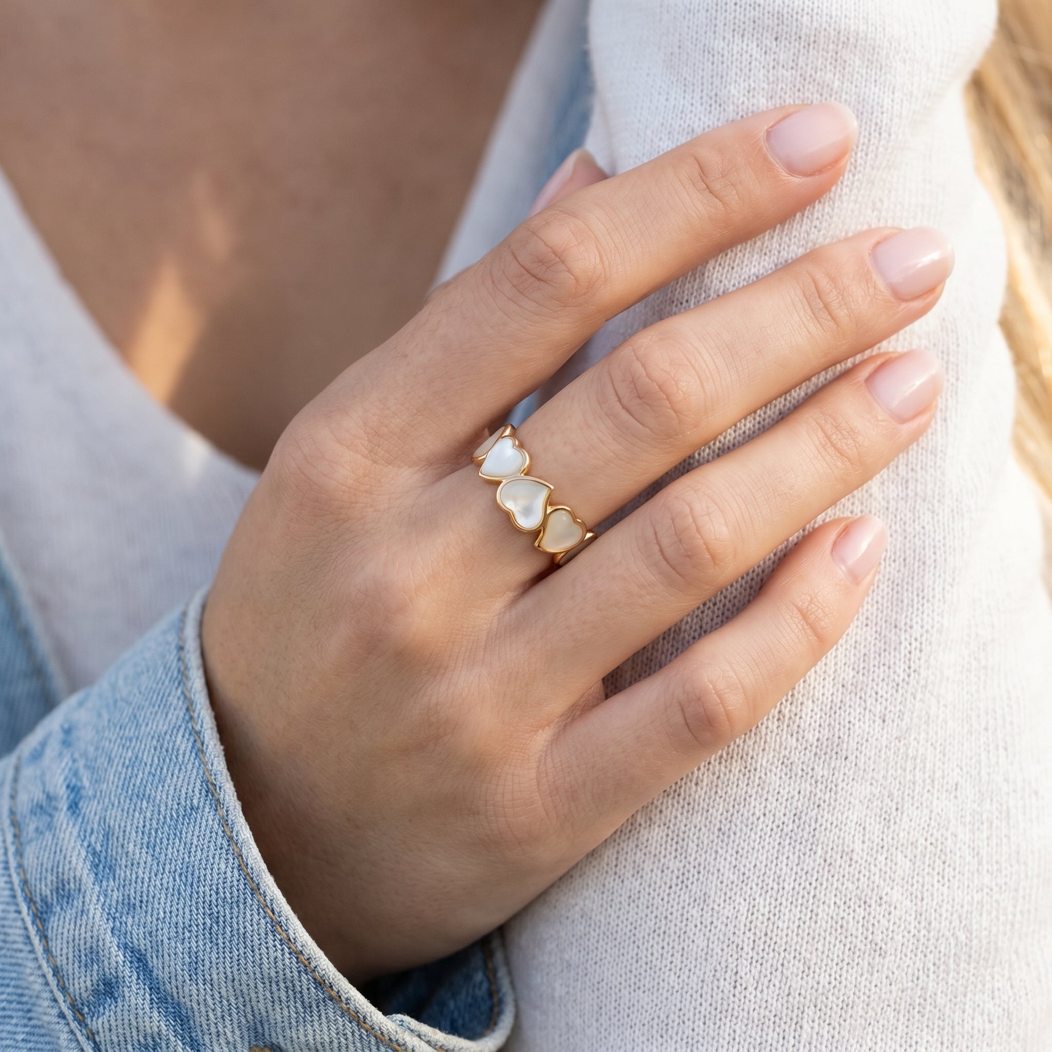 Resin Hearts Ring