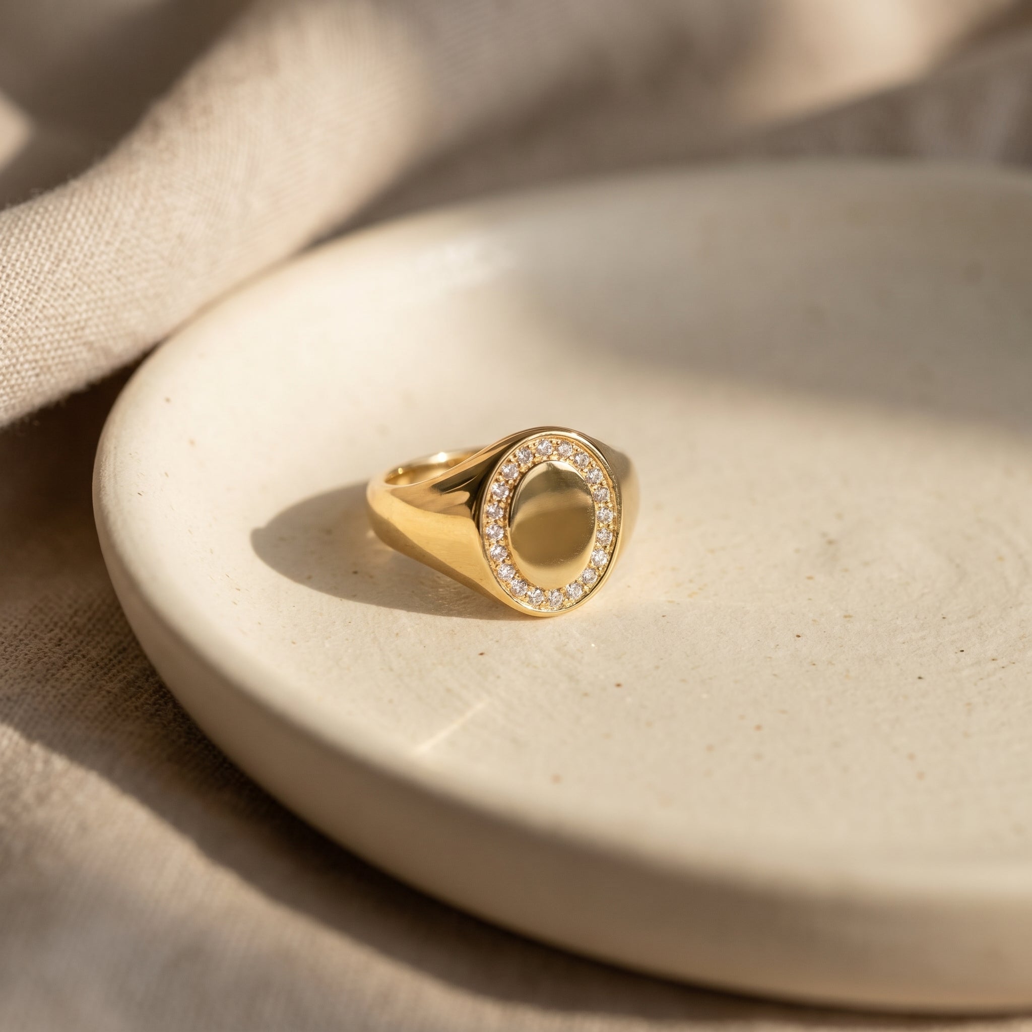 Gold Circle Statement Ring