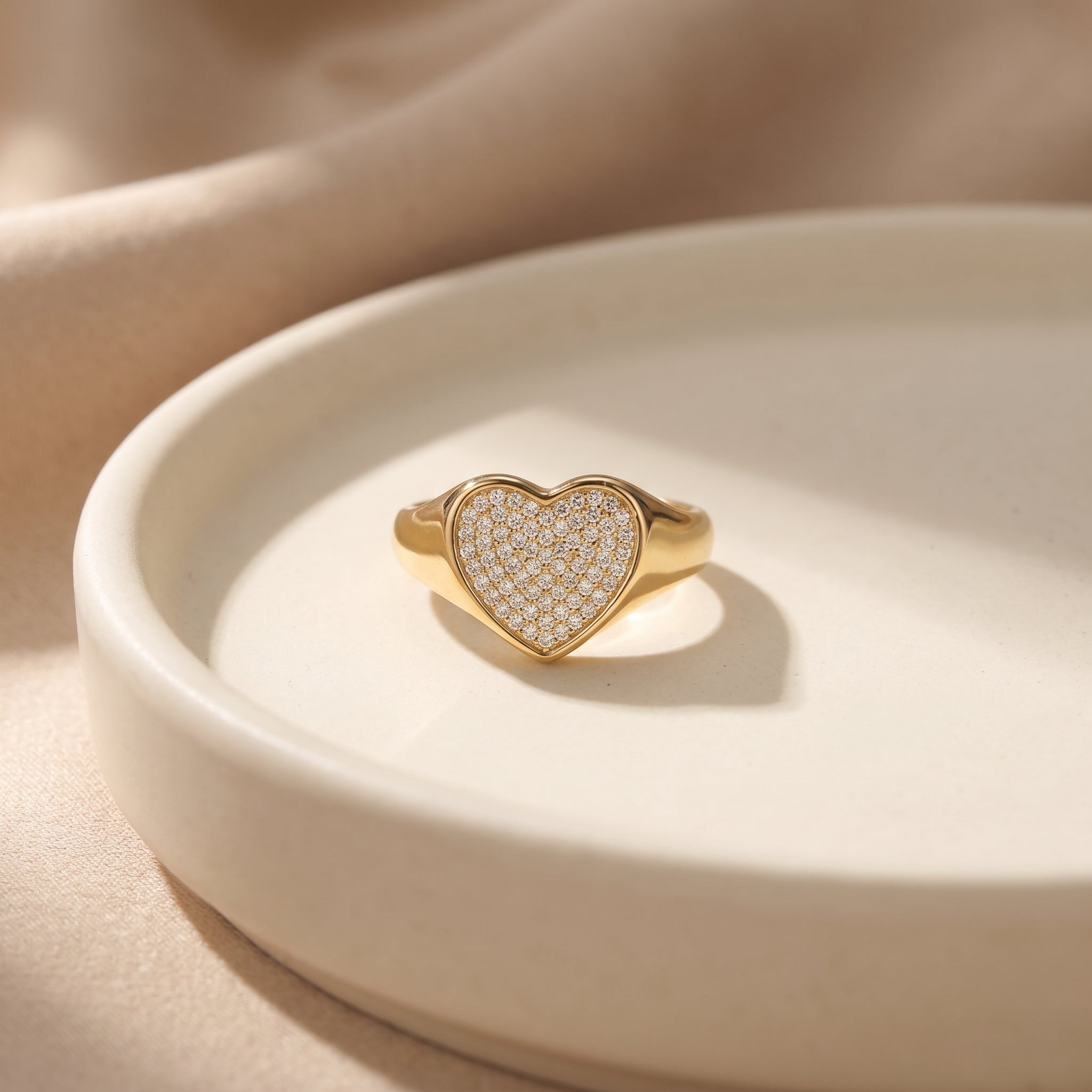 Crystal Heart Ring