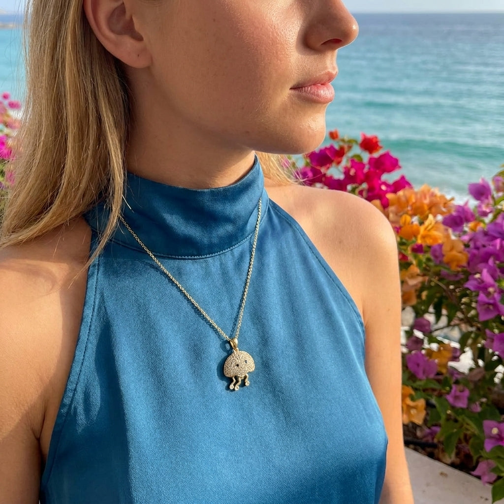 Jellyfish Charm Necklace