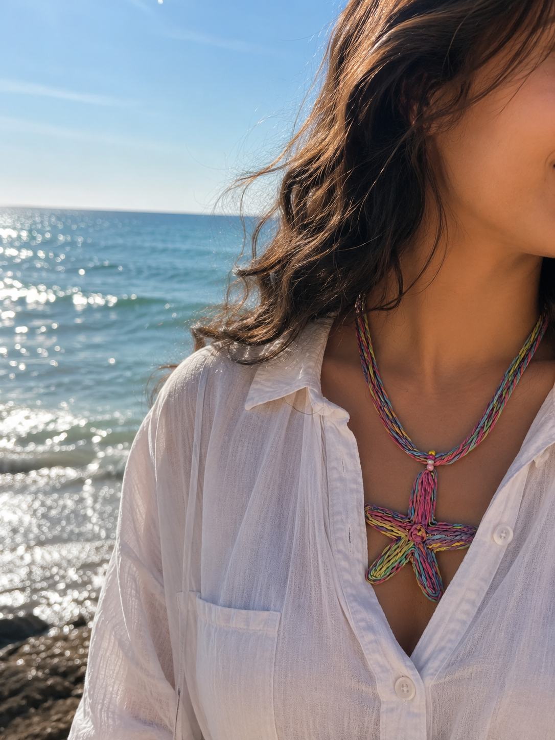 Pastel Starfish Handmade Necklace
