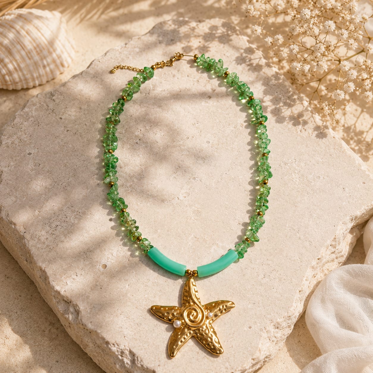 Emerald Star Necklace