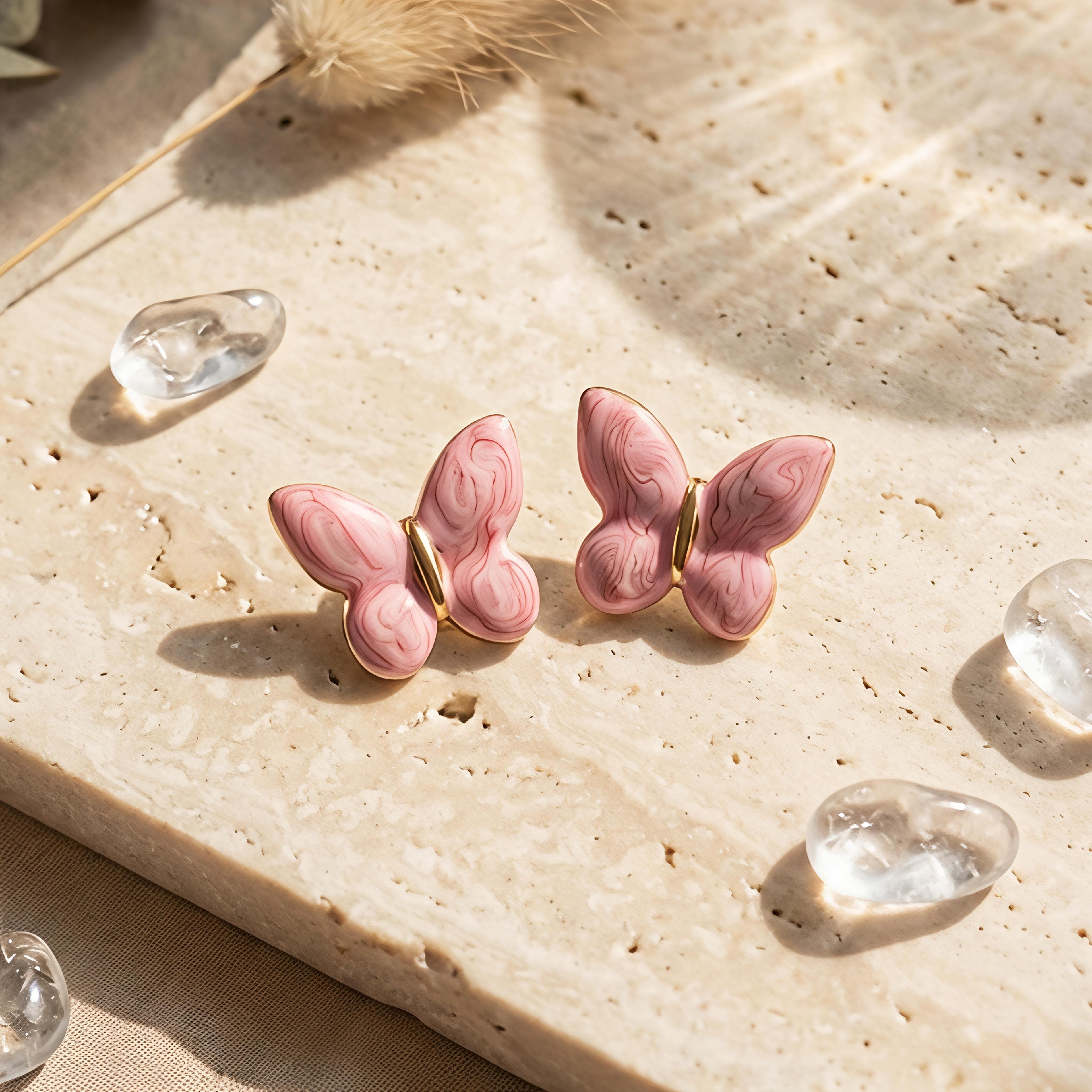 Blush Butterfly Earrings