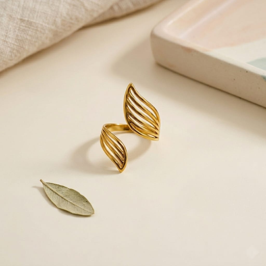 Golden Wing Wrap Ring