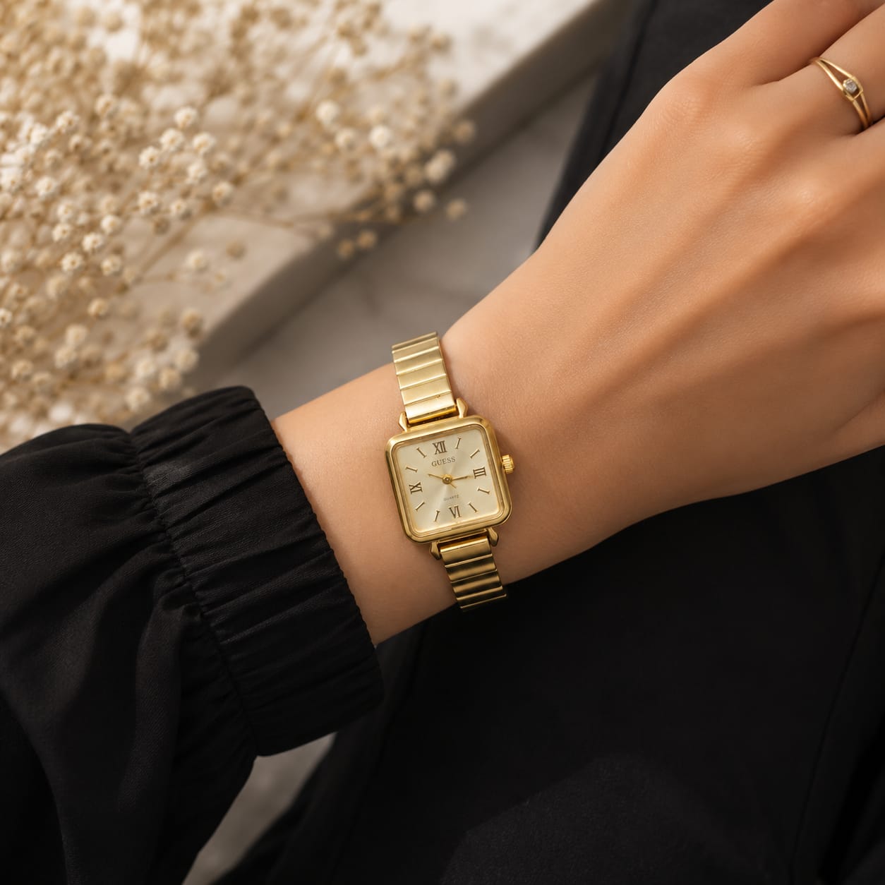 Golden Grace Square Watch