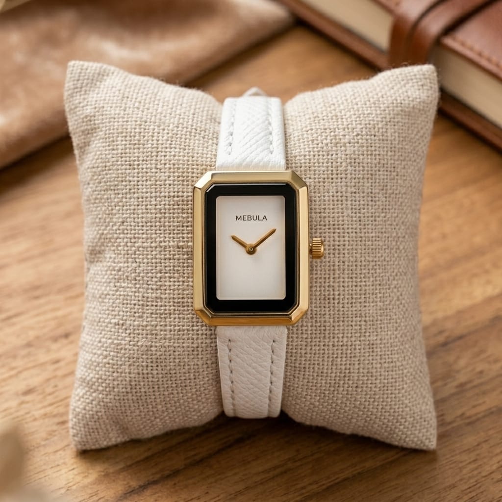 Ivory Elegance Rectangle Watch