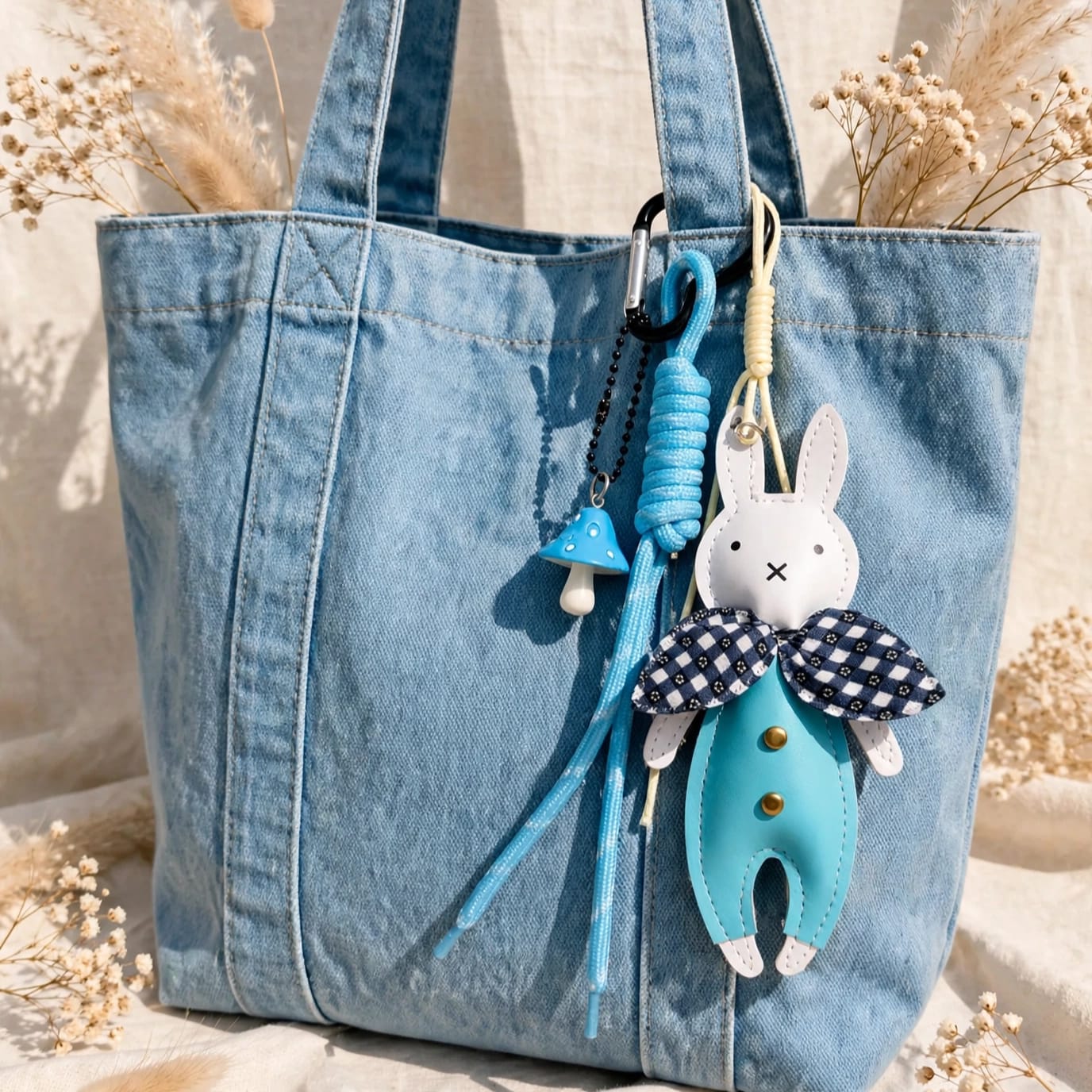 Blue Bunny Bag Charm