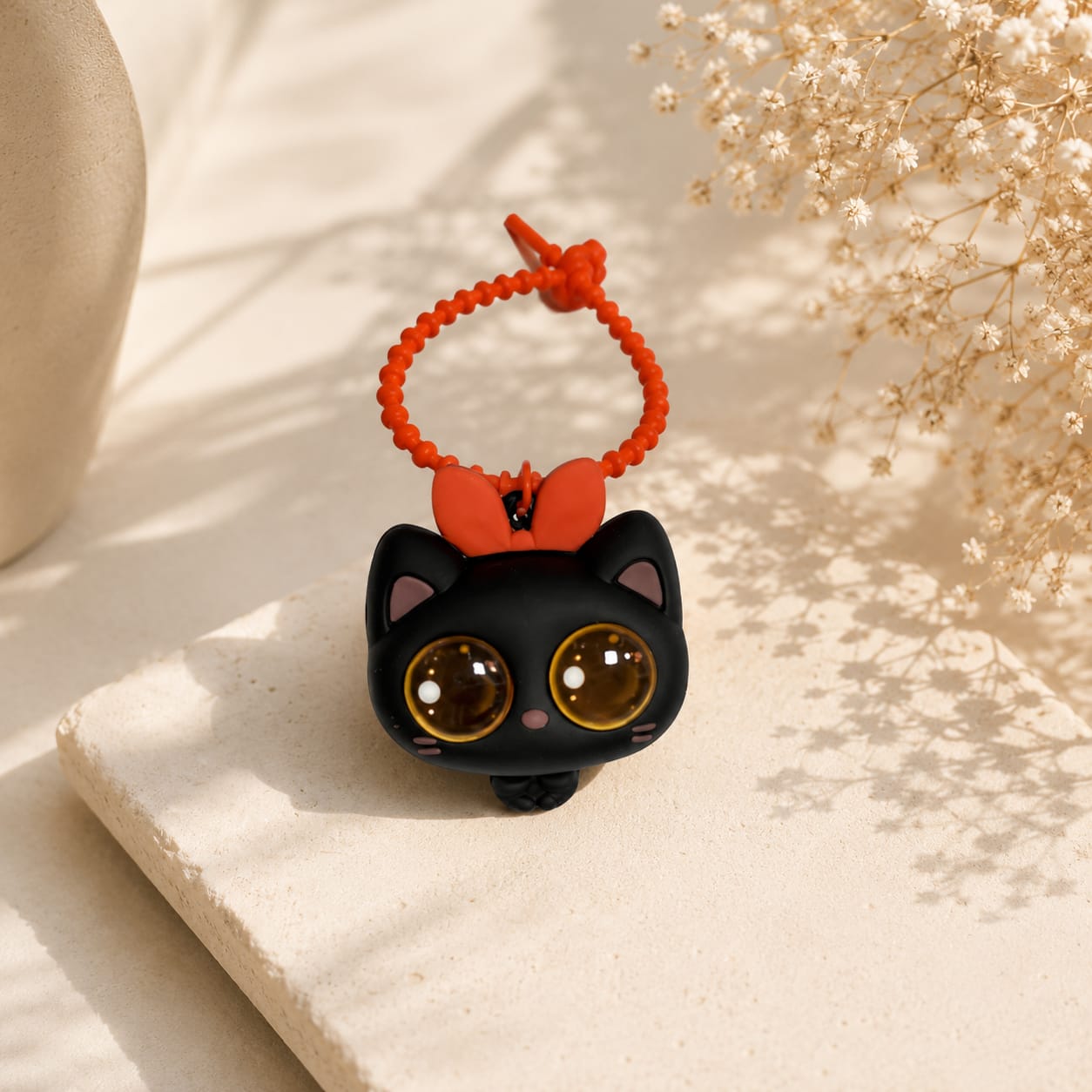 Peekaboo Black Cat Bag Charm