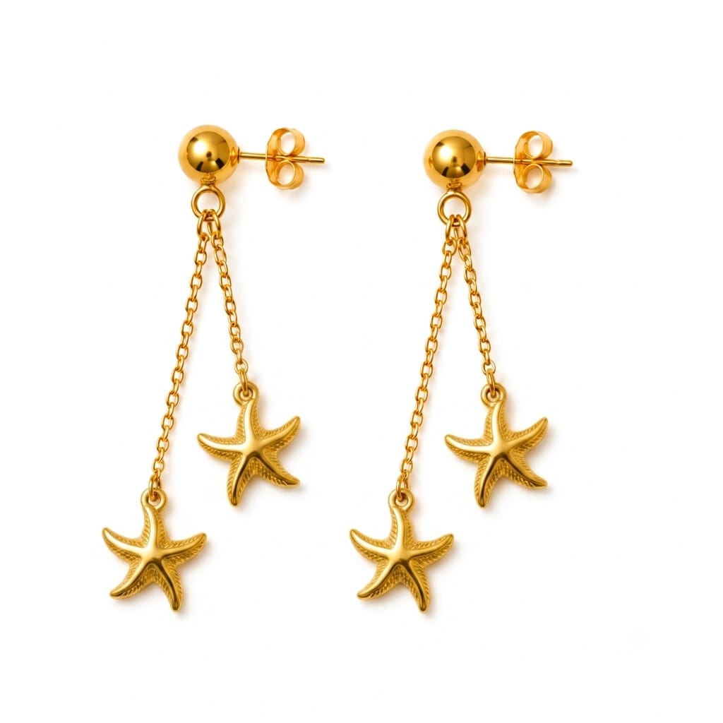 Double Star Stud Earrings