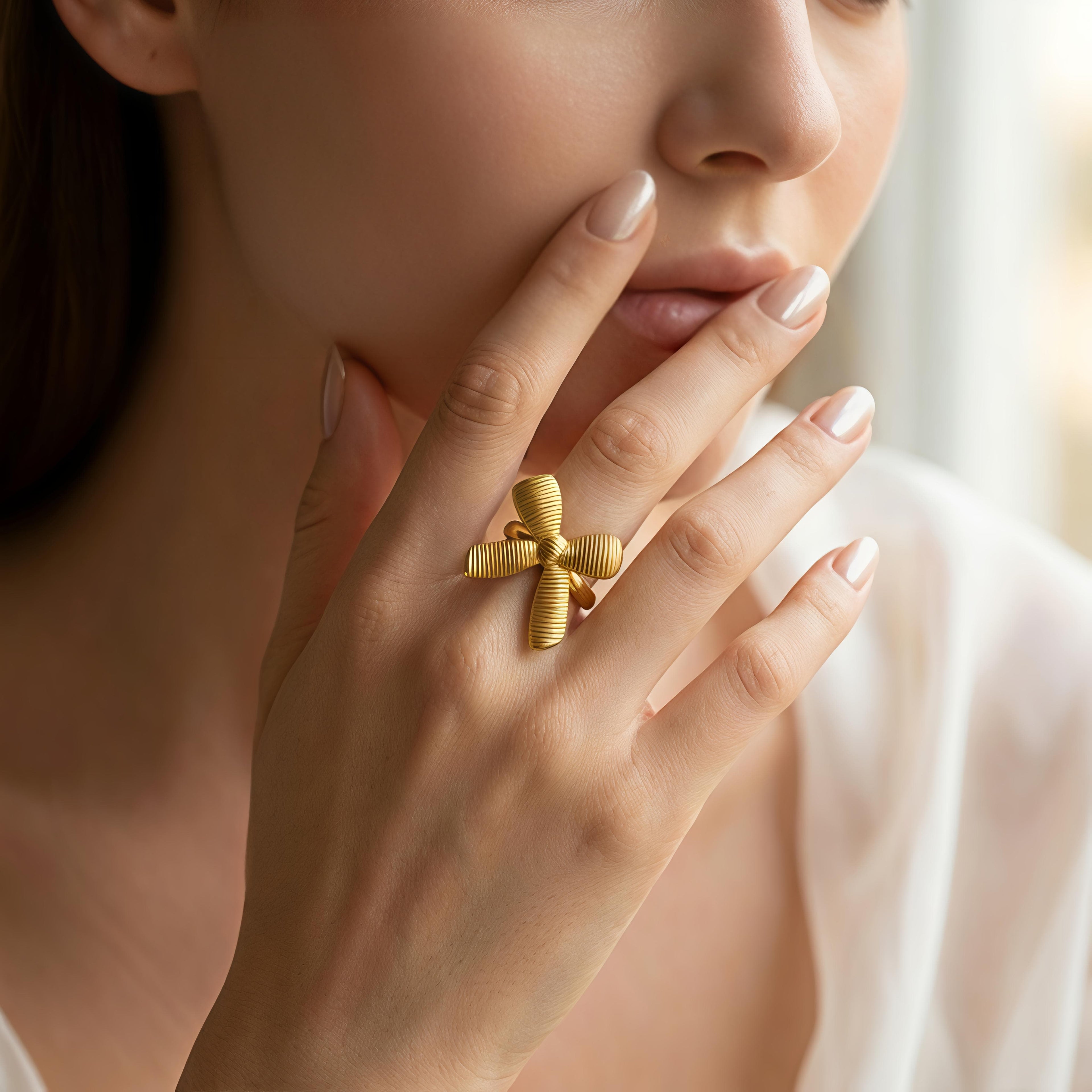 Golden Bow Ring