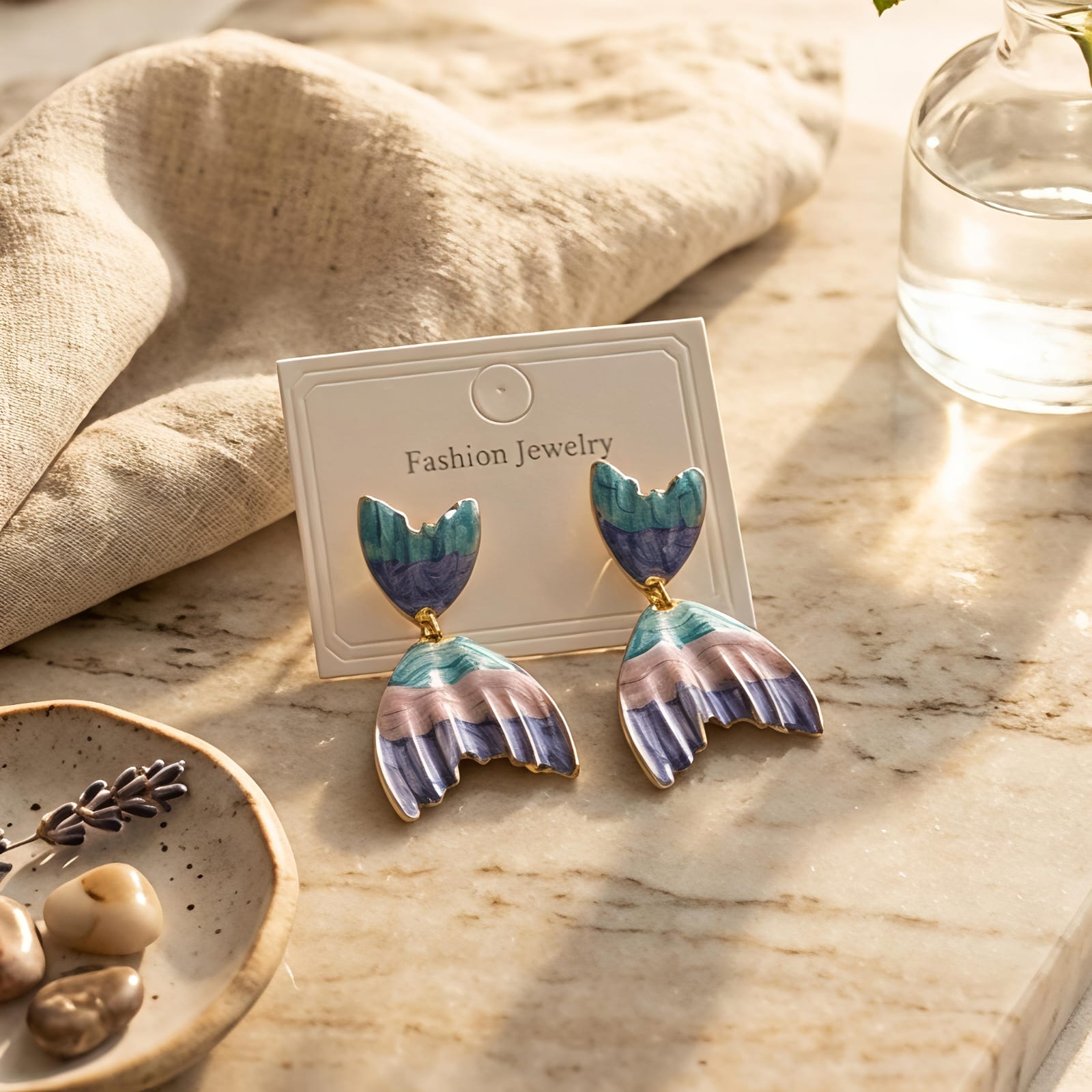 Pastel Mermaid Tail Earrings