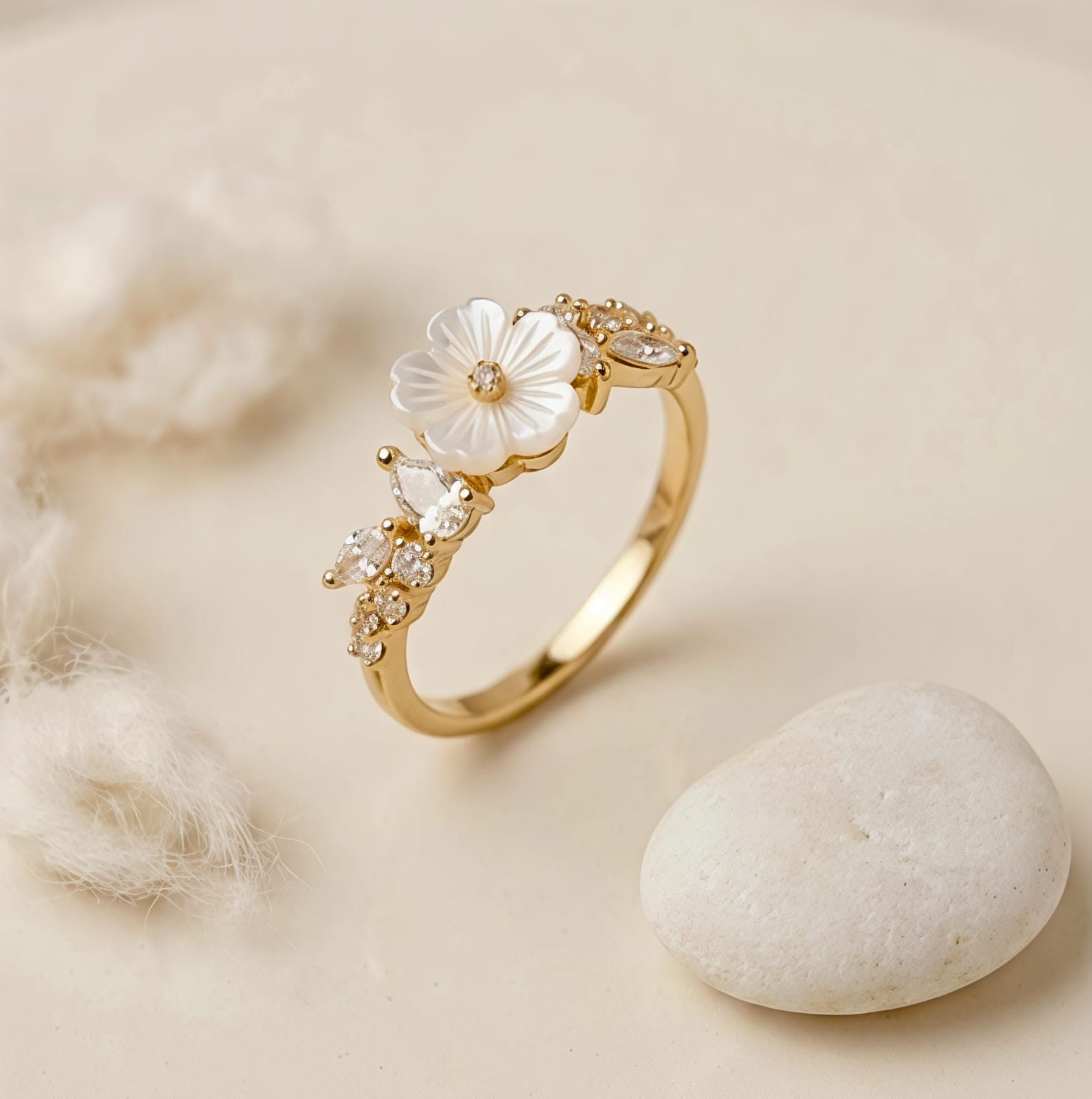 White Blossom Ring