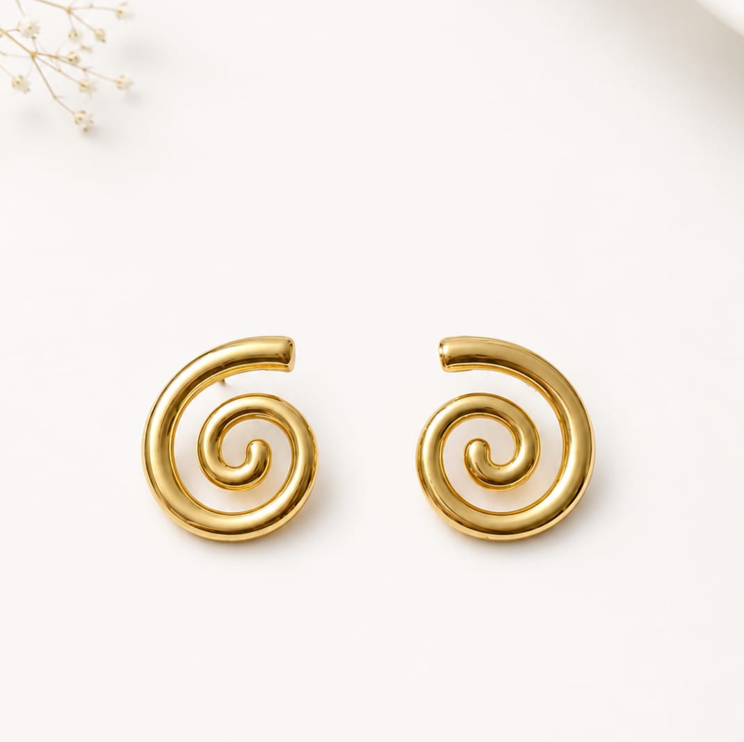Spiral Earrings Stainless Steel