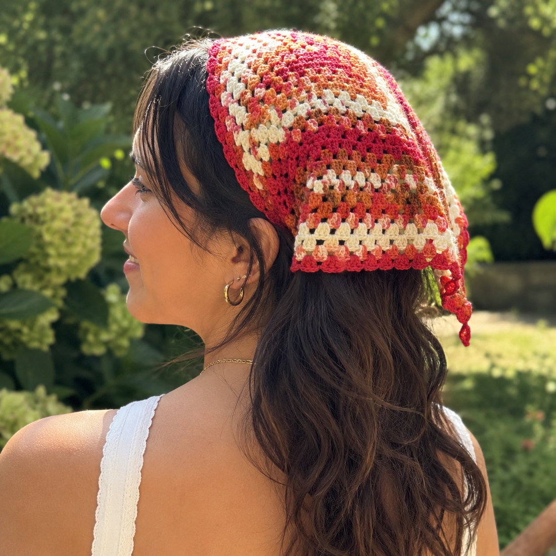 Terracotta Sunset Crochet Bandana