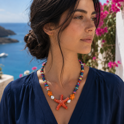 Sunset Reef Starfish Necklace