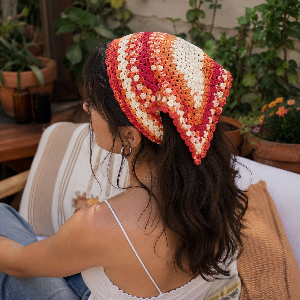 Sunset Crochet Bandana