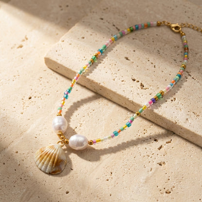 Natural Shell Beaded Necklace