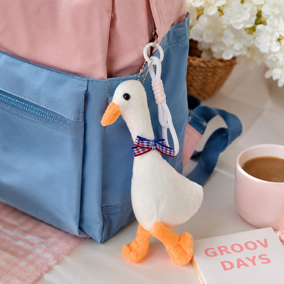 White Goose Plush Bag Charm