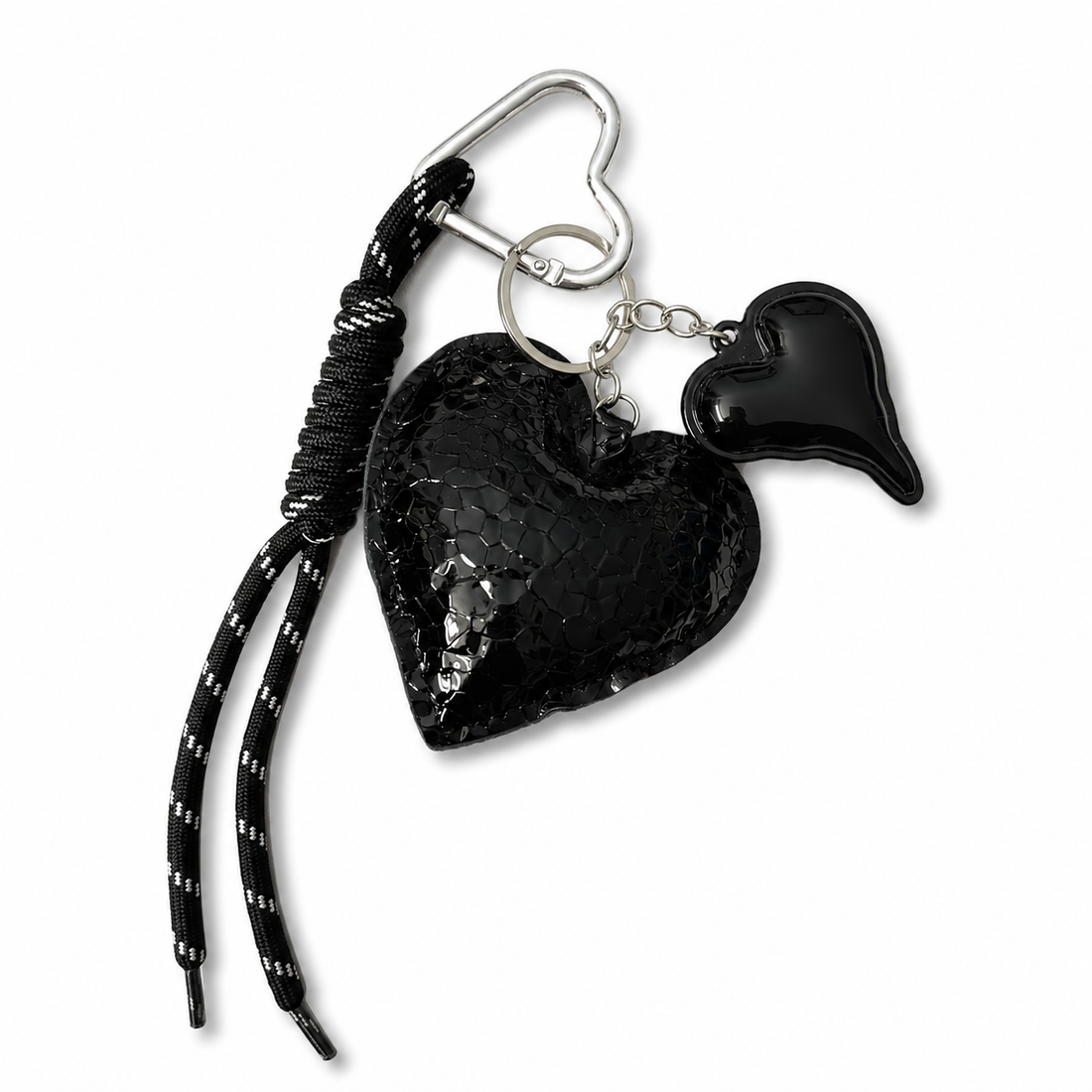 Black Heart Bag Charm