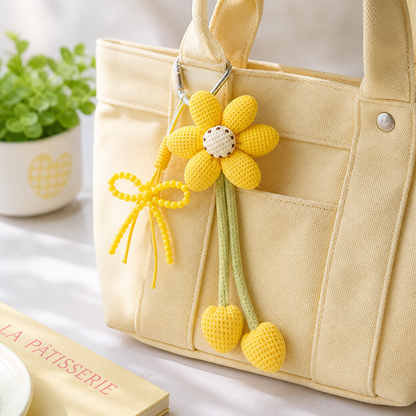 Yellow Flower Bag Charm