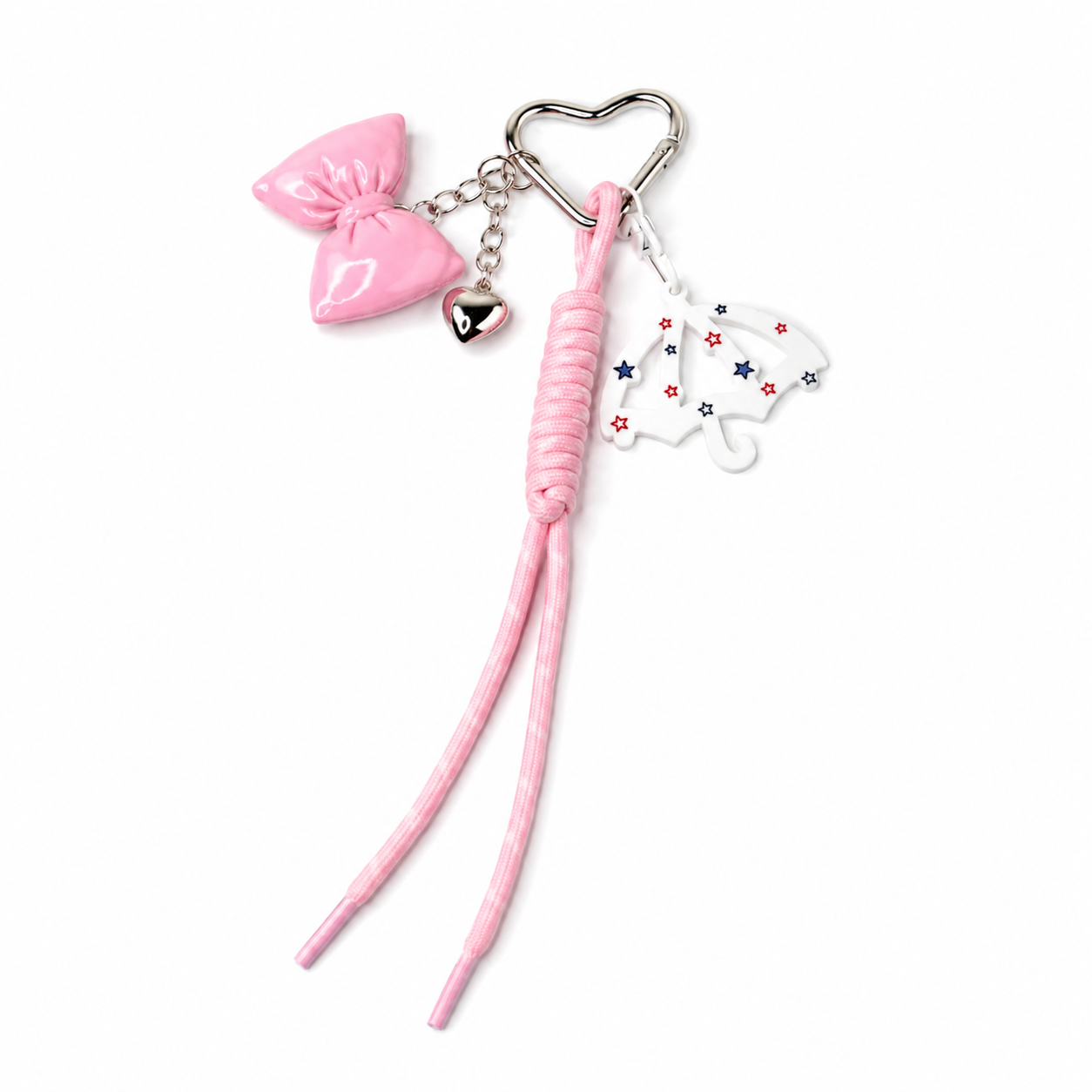 Pink Bow Bag Charm