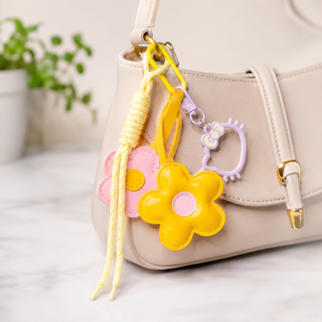Sunny Flower Bag Charm