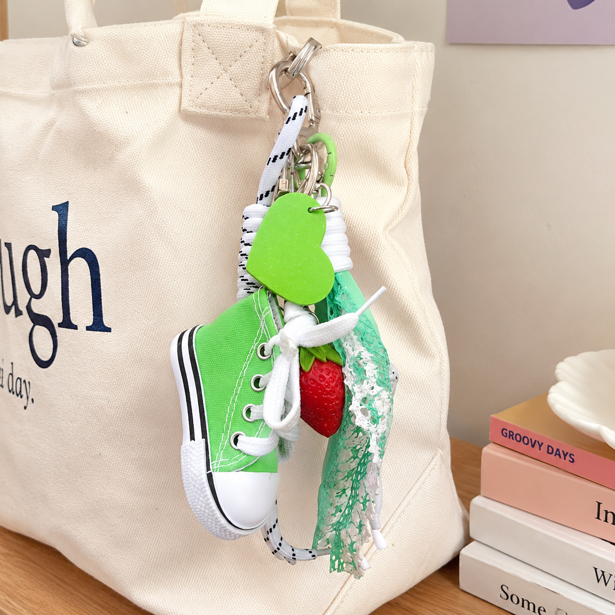 Green Converse Bag Charm