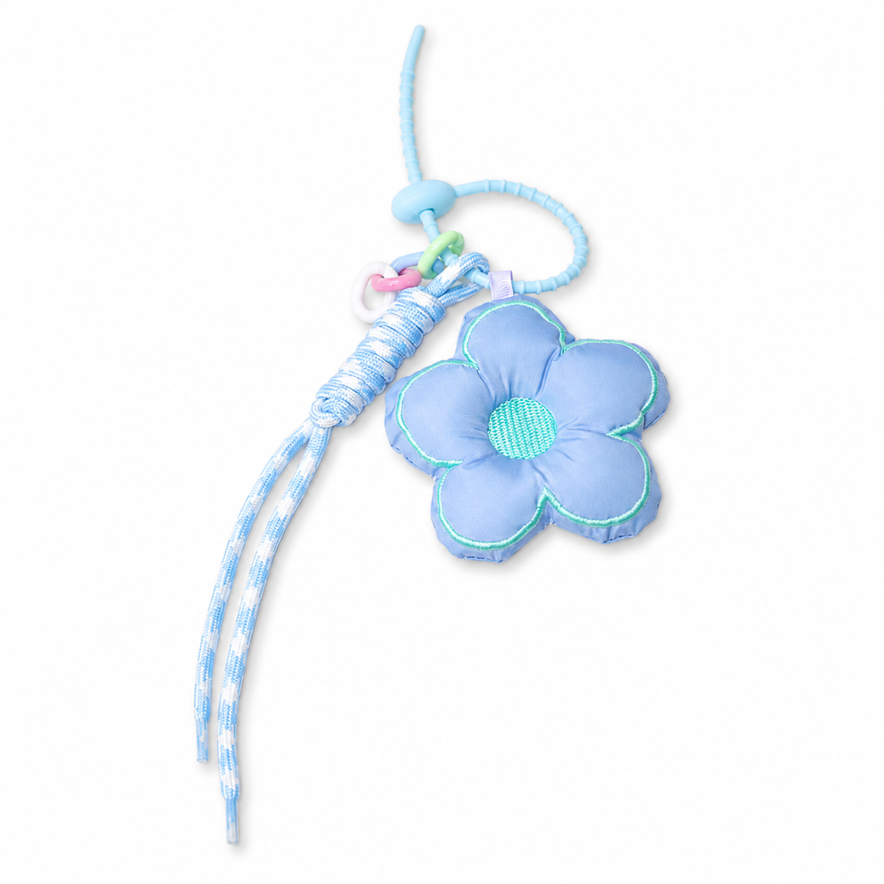 Sky Blue Flower Bag Charm