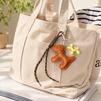 Brown Dog Bag Charm