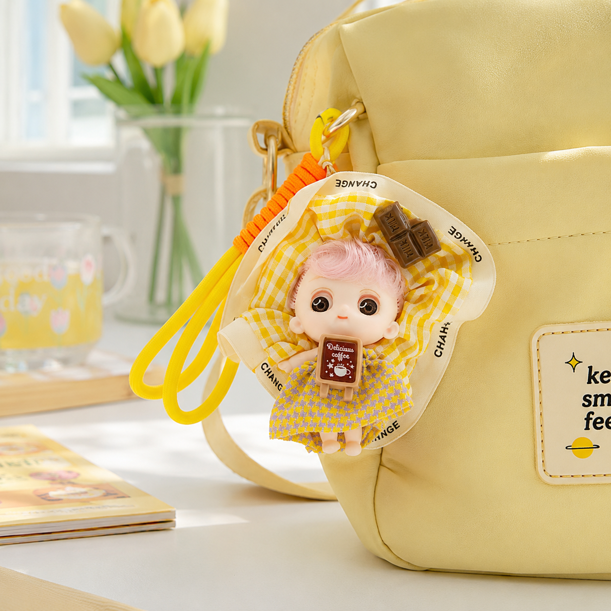 Yellow Doll Bag Charm
