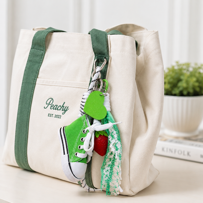 Green Sneaker Bag Charm