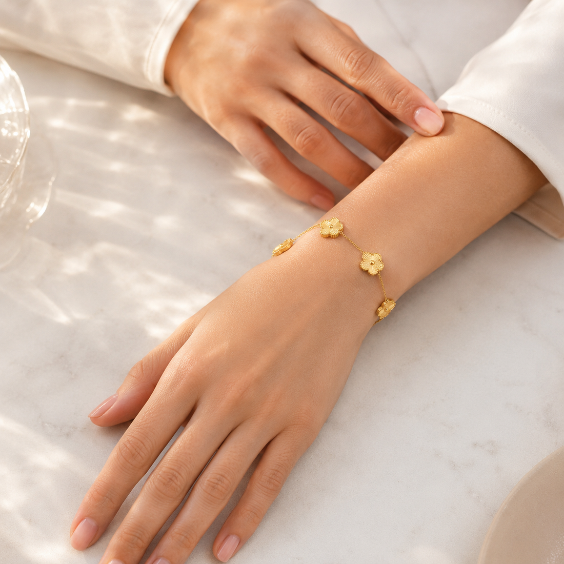 Gold Flower Bracelet