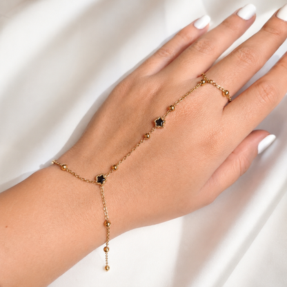 Gold Star Hand Chain Bracelet