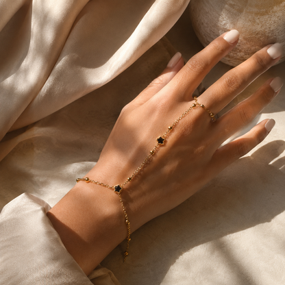Gold Star Hand Chain Bracelet