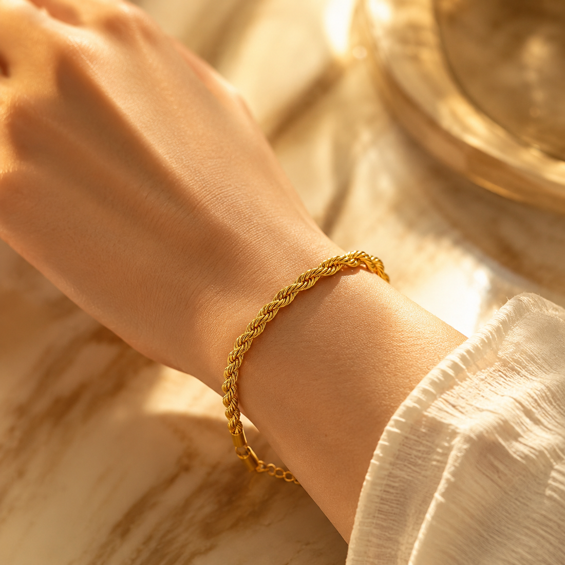 Braided Gold Bracelet