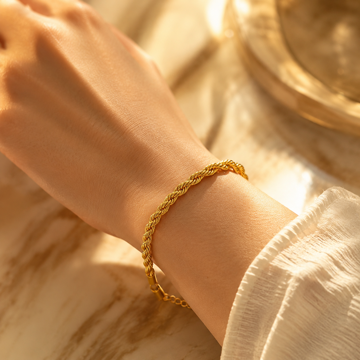 Braided Gold Bracelet