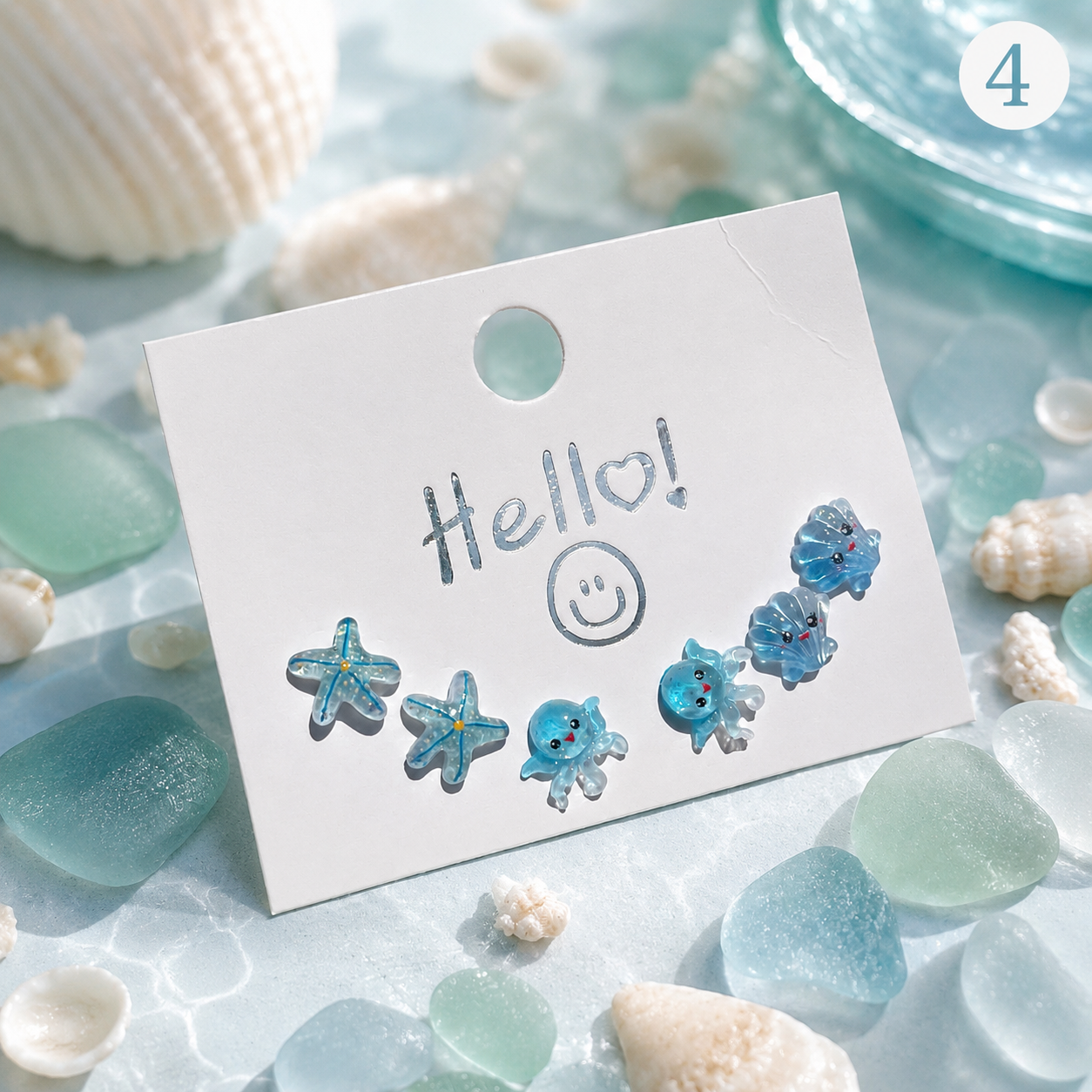Kids Colorful Butterfly Earrings Set