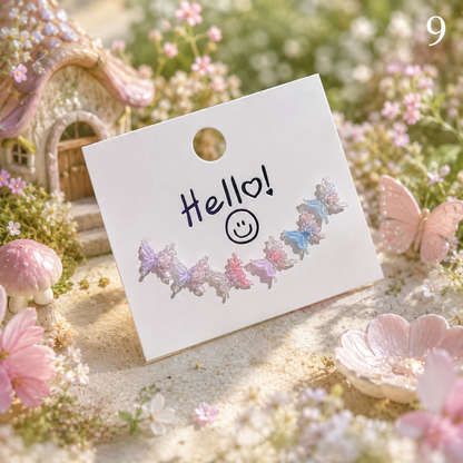 Kids Colorful Butterfly Earrings Set
