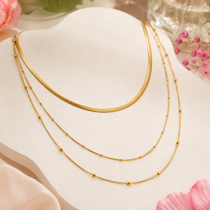 Gold Layered 3-in-1 Necklace
