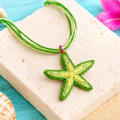 Handmade Straw Starfish Choker