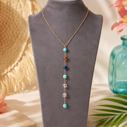 Colorful Beaded Drop Necklace