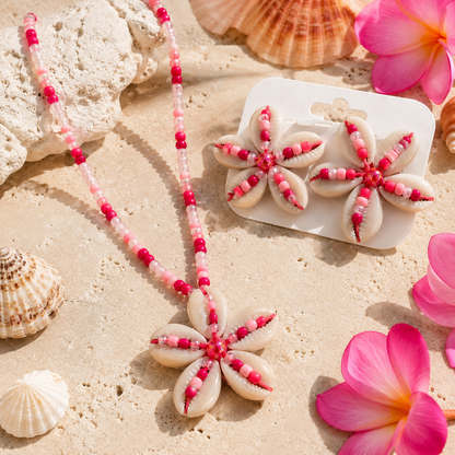 Seashell Flower Jewelry Set