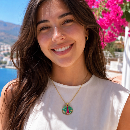 Enamel Shell Necklace