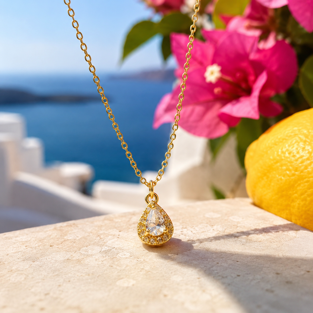 Teardrop Crystal Necklace